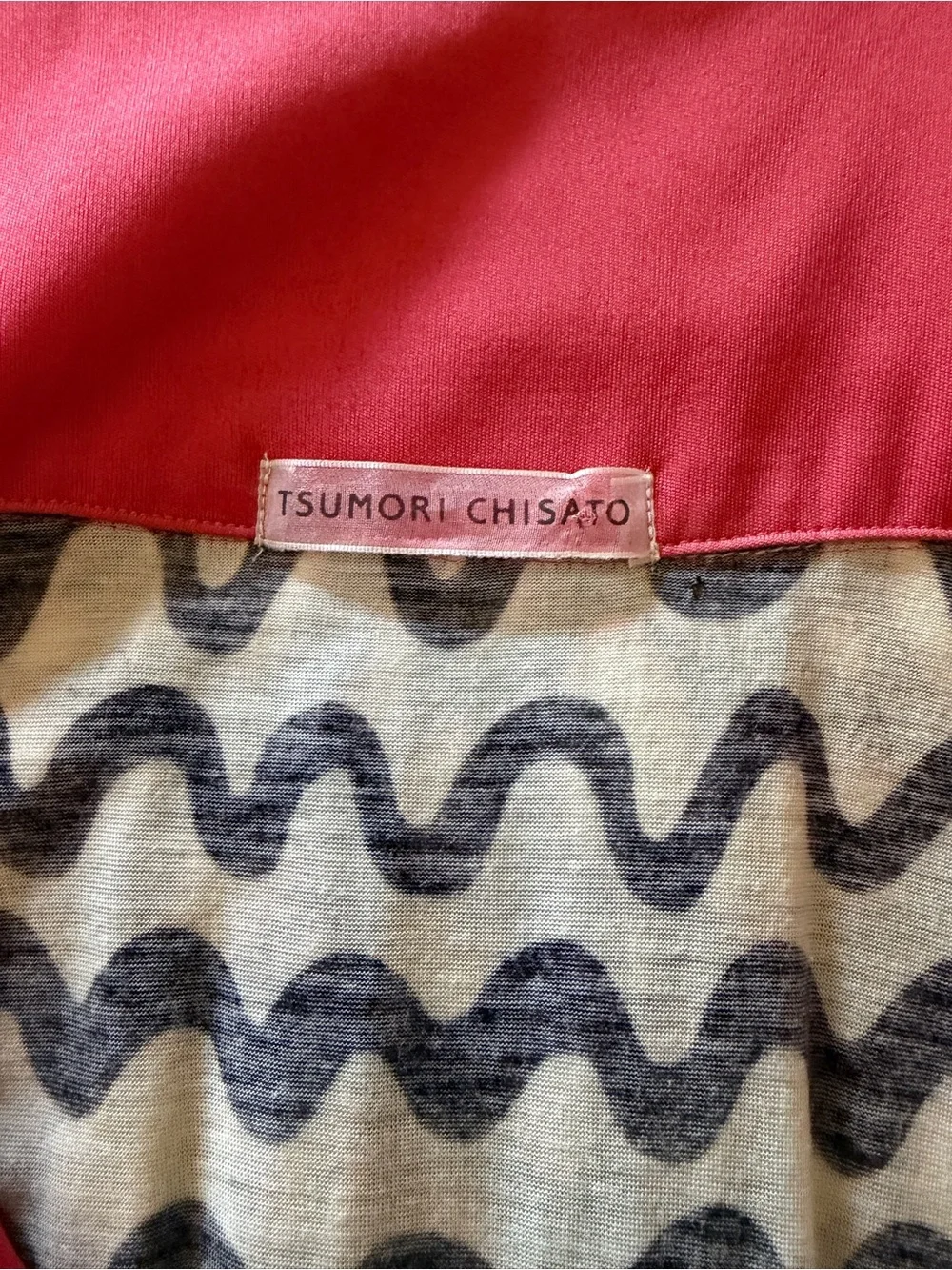 Tsumori Chisato Graphic Bubble Hem Dress | Avant-Garde Tie Front Designer Piece